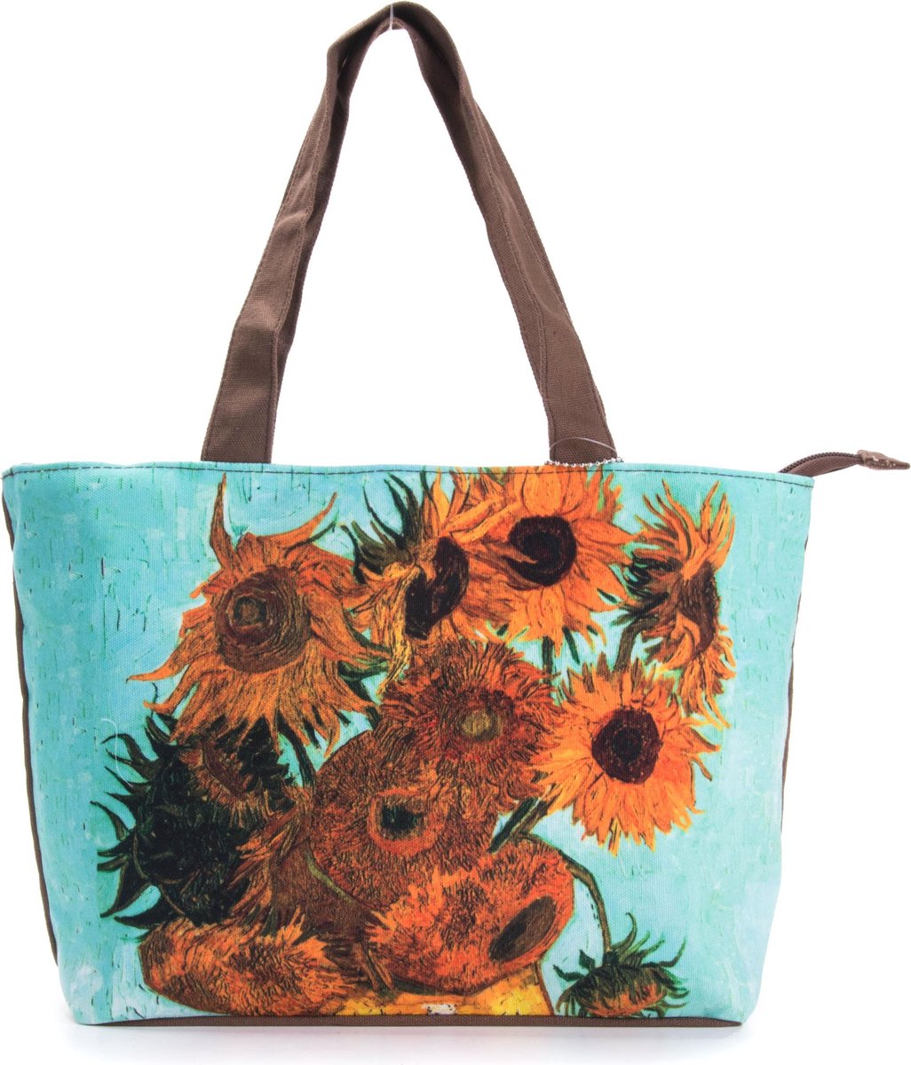 Robin Ruth Shopper Tas Small 38x25cm Van Gogh - Vaas met 12 Zonnebloemen