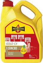 Pen1one Motorolie Gold C4 5w30 5 Liter Geel/rood
