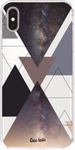 Casetastic Apple iPhone XS Max Hoesje - Softcover Hoesje met Design - Galaxy Triangles Print