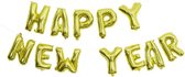 Ballon happy New Year- follieballon - happy New year-  -oud en nieuwjaarsavond-goud- versieren