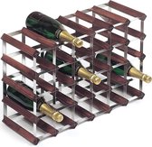 RTA Wineracks - Wijnrek 30 Flessen - Verzinkt Staal - Donker Grenen - 5x6