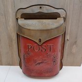 Brievenbus Postbus Nostalgie Verzinkt Vintage Brocante Rood