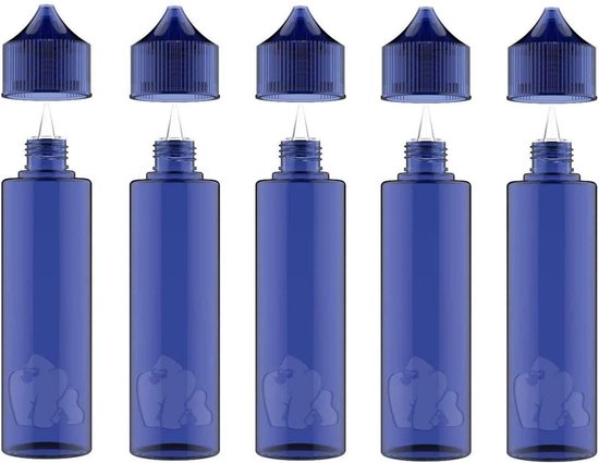 Chubby Gorilla LDPE 60ML Bouteilles Unicorn pour liquides, huiles et e- liquides 5x