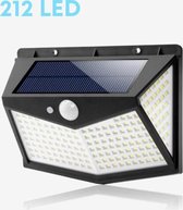 Solar Wandlamp Buiten - met Bewegingssensor - Dag en Nacht Sensor - 212 LEDs - Tuinverlichting op Zonne Energie - Motion Sensor - 3 Lichtstanden