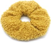 Dielay - Scrunchie Teddy - Haarelastiek - Okergeel