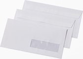 Enveloppe - Bank envelop EA5/6 met venster 30x100 rechts hechtstrip per 500 stuks