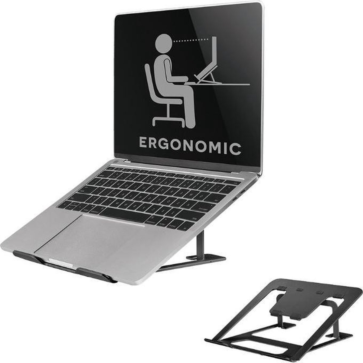 Neomounts NSLS085BLACK Opvouwbare Laptopstandaard Zwart