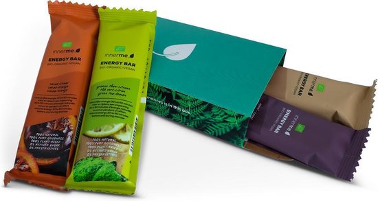 Energy Bars Mix - 4 smaken (4x40g) - biologische & plantaardige sportrepen - gezonde energie - licht verteerbaar - zonder geraffineerde suiker & bewaarmiddelen