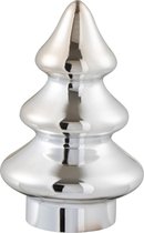 J-Line Kerstboom Deco Glas Zilver Small Set van 2 stuks