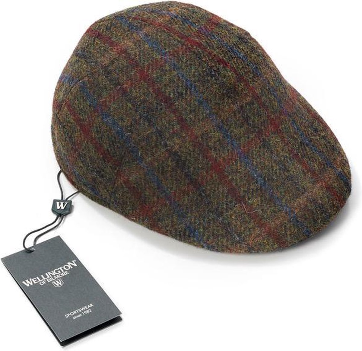 Harris Tweed Pet 650 Groen geruit Maat 55