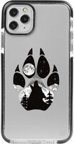 Hoesjes Atelier Zwart Frame Transparant Impact Case Paw Universe voor IPhone 11Pro met ScreenProtector