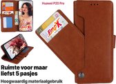 EmpX.nl Huawei P20 Pro Bruin Boekhoesje | Portemonnee Book Case | Flip Cover Hoesje | Met Multi Stand Functie | Kaarthouder Card Case | Beschermhoes Sleeve | Met Pasjeshouder & Mag