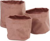 Romy pot roze set van 3 - h17xd18cm