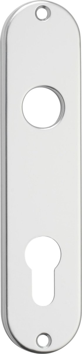 AVENUE DECORATION deurschild | kortschild ovaal | aluminium | 175 x 40 mm | deurkruk + euro profielcilinder | hart krukgat tot hart profielcilinder 72 mm