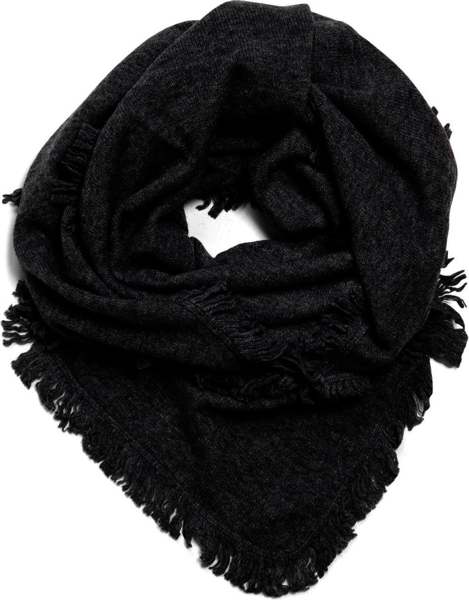 Cashmere and Scarves - Sjaal Isa - Black / Zwart - Samenstelling 90% Wool / 10% Cashmere