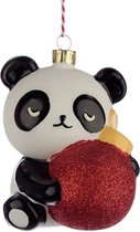 Glazen panda kersthanger decoratie - Puckator