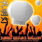 15x 	XXL Wensballon geluksballon  Wit (50x100cm)