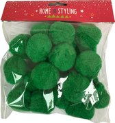 Pom poms - 4cm - groen - 20st. - gras - pompons - knutselspullen - decoratie - hobby - knutsel - versiering - maken - cadeau