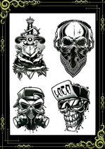 TG002 Loco Tattoo/Tijdelijke Tattoo/Plak Tattoo/Doodshoofd Tattoo/Festival Tattoo/Nep Tatoeage/Fake Tatoeage/Festival Tatoeage/Plak Tatoeage/Tijdelijke Tatoeage/Temporary Tatoeage