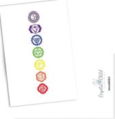 7 Chakra's wenskaart met edelstenenset
