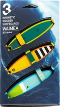 Candylab - Waimea Houten Magnetische Surfboards - Set van 3