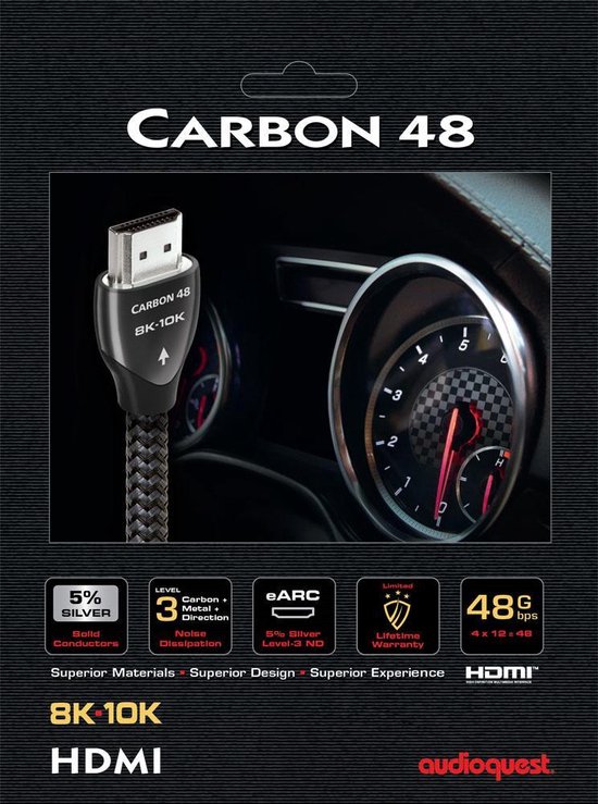 Audioquest Carbon 48G HDMI Kabel - 1,5m | bol.com