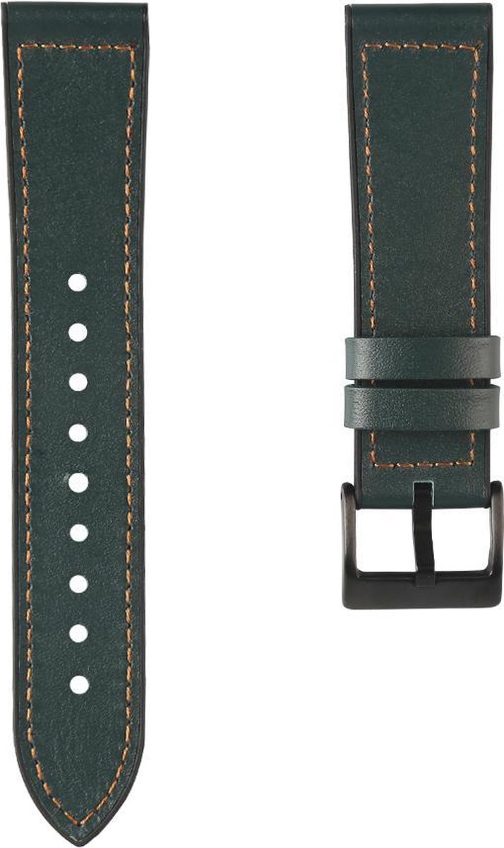 Fungus - Smartwatch bandje - Geschikt voor Samsung Galaxy Watch 3 45mm, Gear S3, Huawei Watch GT 2 46mm, Garmin Vivoactive 4, 22mm horlogebandje - PU leer - Groen