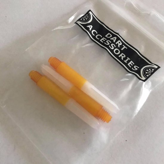 Duo Color Shafts Short Geel/Wit 3 stuks 35 mm