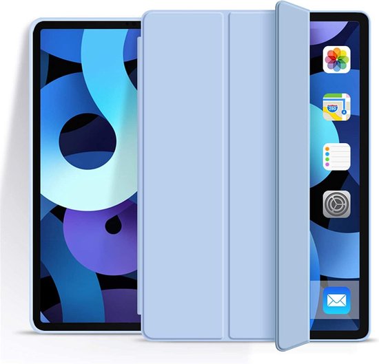 iPad Air 2022 & iPad Air 2020 (10.9 inch) Hoes Licht Blauw - Tri Fold  Tablet Case -... | bol.com