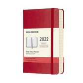 Moleskine 12 Maanden Agenda - 2022 - Dagelijks - Pocket - Hardcover - Rood