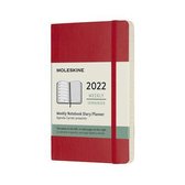 Moleskine 12 Maanden Agenda - 2022 - Wekelijks - Pocket - Softcover - Rood