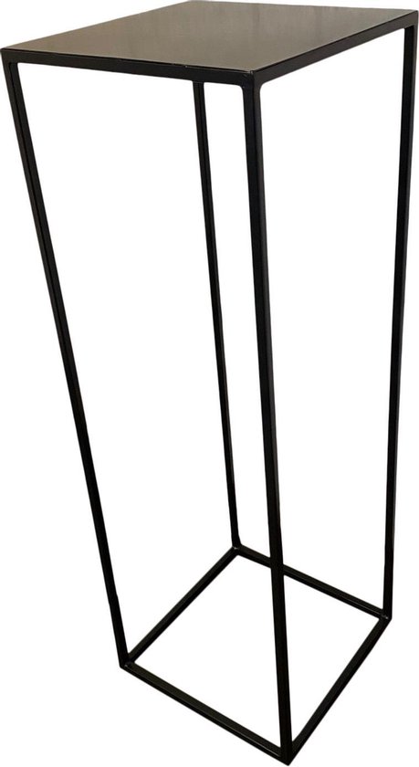 werkzaamheid chirurg herstel plantentafel - sokkel - pilaar metaal kleur zwart 30x30x100 cm | bol.com