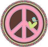Amscan Flower Power 8 Plates for Children's Birthdays or Disc Party Childrens Birthday Parties Party Paper Plates Plates Peace Hippie Girls Rock