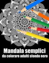 Mandala semplici da colorare adulti sfondo nero