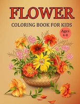 Flower Coloring Book For Kids ages 4-8