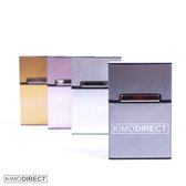 KIMO DIRECT Luxe Sigaretten Doosje - Sigarettenhouder - 20 Sigaretten - Grijs Antraciet