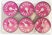 THEELICHT 6 STUKS MET TEKST "LIEFSTE METER"