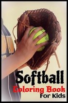 Softball Coloring Book For Kids