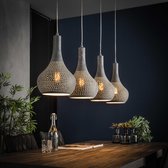 Hanglamp 'Judd' 4-lamps, kleur Grijs