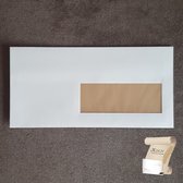 Biotop 3 EA5/6 Envelop met venster rechts (110 x 220 mm) - 90 grams met stripsluiting - 500 stuks