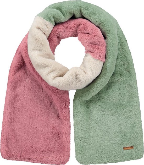 Barts sudie sjaal - one size - groen/roze/wit | bol.com