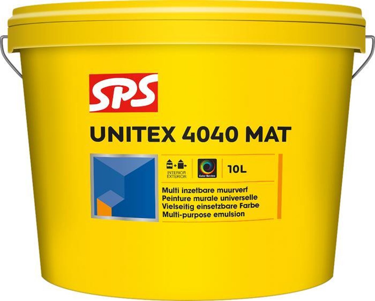 SPS Unitex 4040 Matte Muurverf RAL9010 10 liter - Sps
