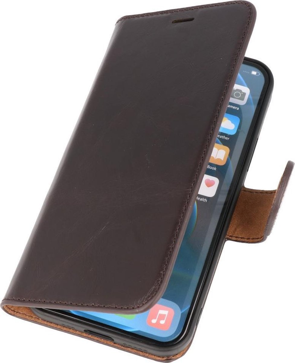 DiLedro iPhone 12 Pro Max Hoesje Bookcase Shock Proof - Dark Brown