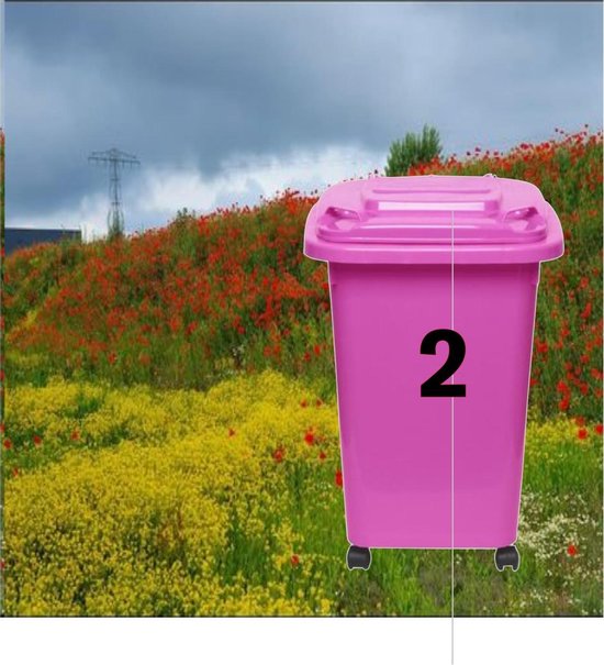Cijfersticker - zwart - 10 x 5 cm  -  Kliko - brievenbus - deuren - containers  - voorraadbakken  - ramen -  nummer 2