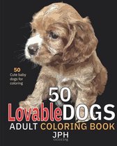 50 Lovable Dogs Adult Coloring Book