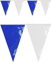 Vlaggenlijn Blauw/ Wit Brandveilig, PVC, Brandvertragend, 10 meter, Carnaval, Themafeest , Verjaardag, Voetbal