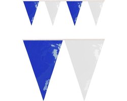 Vlaggenlijn PVC blauw-wit 10m brandveilig - .