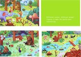 3-in-1 3*66 stuks Dubbelzijdig hout puzzels in houten geschenkdoos - Hout puzzel - Dieren - Kinderpuzzel - Educatief speelgoed voor kinderen