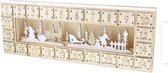 S&L Luxe Xmas advent calender Box met verlichting adventkalender box met LED hout met gratis led versiering (zie foto)