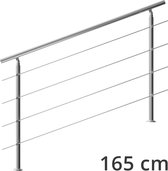 Monzana' escalier Monzana acier inoxydable - 160 cm avec 4 barres horizontales - balustrade acier inoxydable